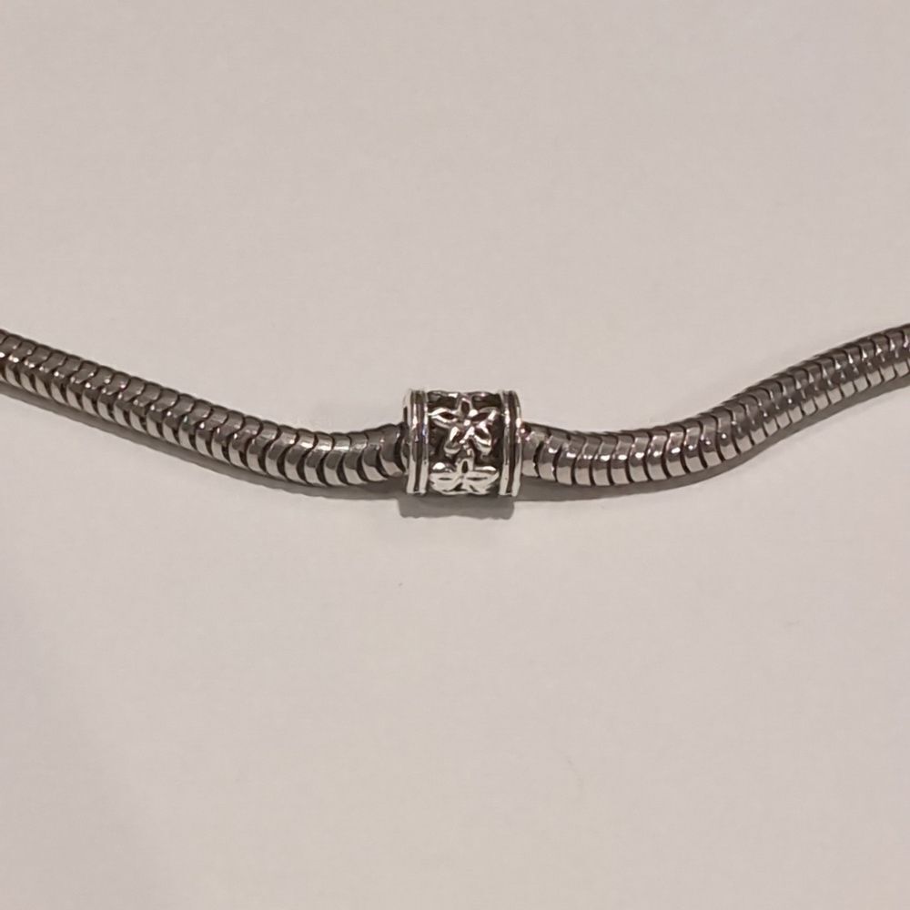 Silver Floral Spacer‎ Charm for Pandora Style Bracelet